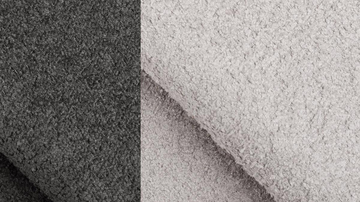 ECKSOFA CALME 5-Sitzer, hellgrau - Hellgrau/Schwarz, Holz/Textil (294/229cm) - Wozimo