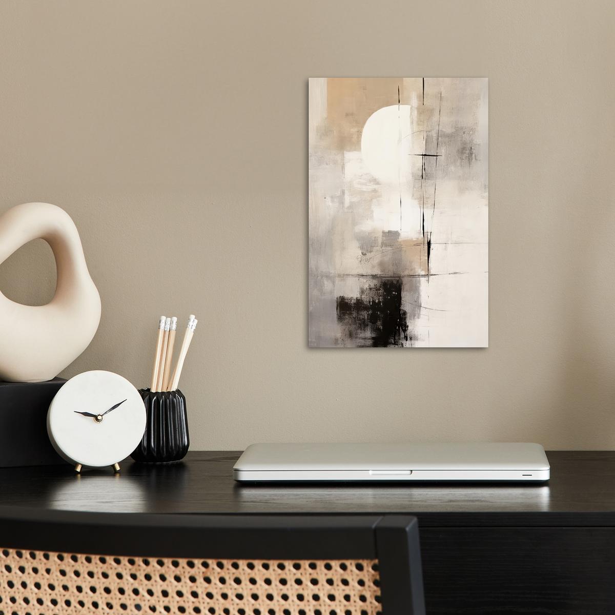 POSTER Abstrakt - Kunst - Grau Room Decor 20x30 cm - Hellgrau, Papier (20/30/0.1cm) - MuchoWow