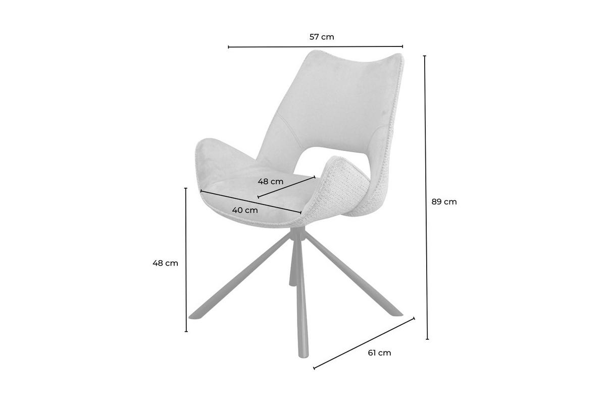ESSZIMMERSTUHL VELO Weiß Webstoff (1er-Set) - Weiß, Kunststoff/Textil (57/89/61cm) - KAWOLA