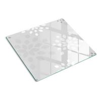 GLASPLATTE 60x52 cm Blumenmuster - Grau, Glas (60/0.4/52cm) - TULUP