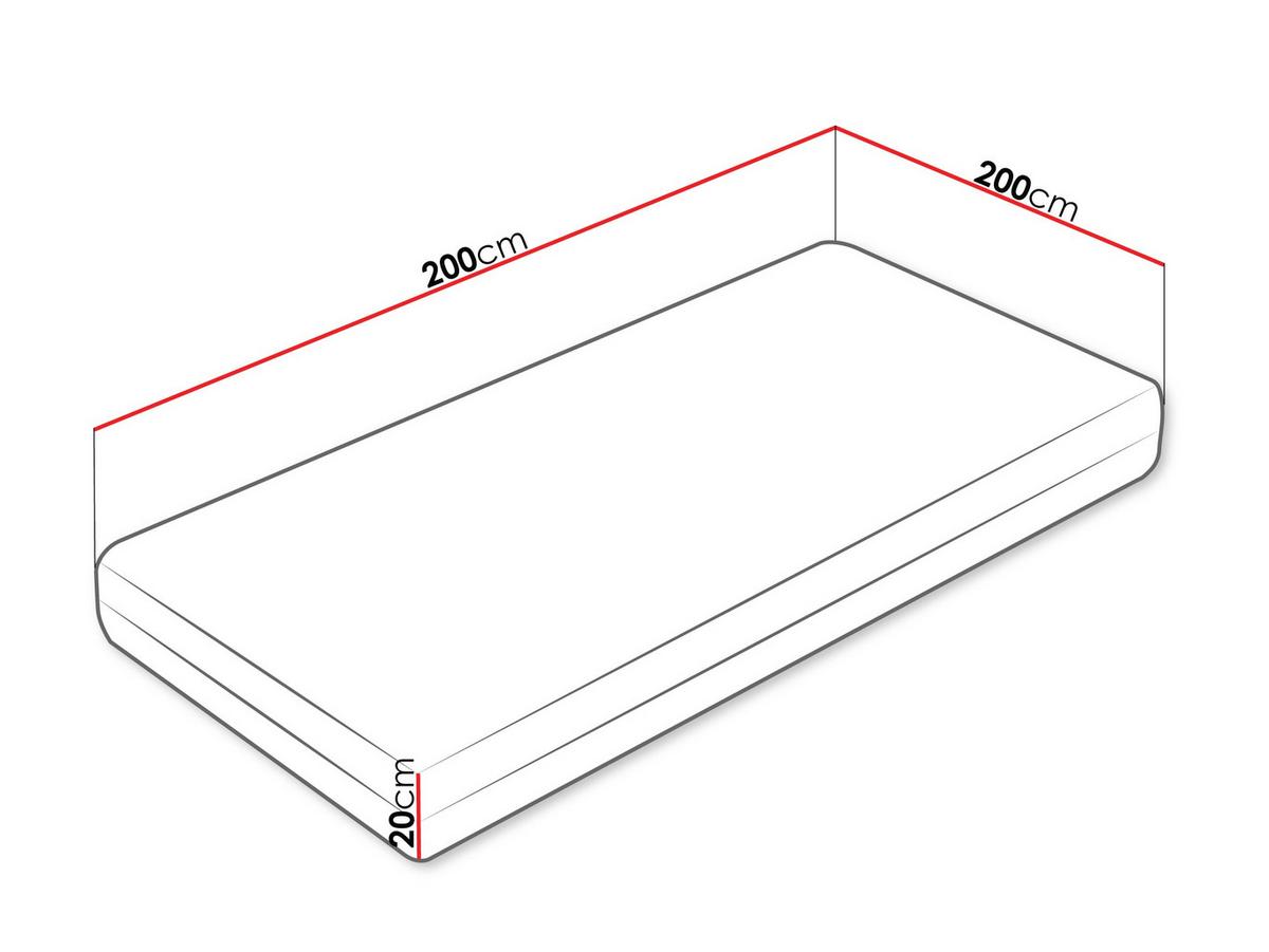 SCHAUMSTOFFMATRATZE Jowisz 20 cm - Weiß, Textil (200/200cm) - MIRJAN24