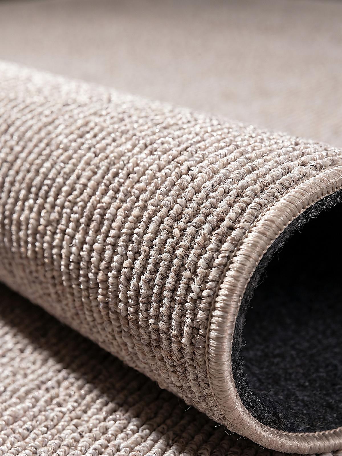 TEPPICH Niederflor Uni COLFOSCO Polypropylen Beige 133 x 133 cm - Beige, Textil (200/290cm) - KADIMA DESIGN