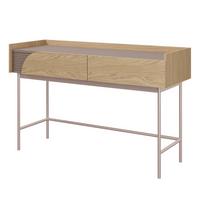 KONSOLENTISCH Camel mit 2 Schubladen und geriffeltem Detail, 120 cm, Frühlingseiche + Toffee - Eichefarben, Holzwerkstoff/Metall (42/122/80cm) - Beautysofa