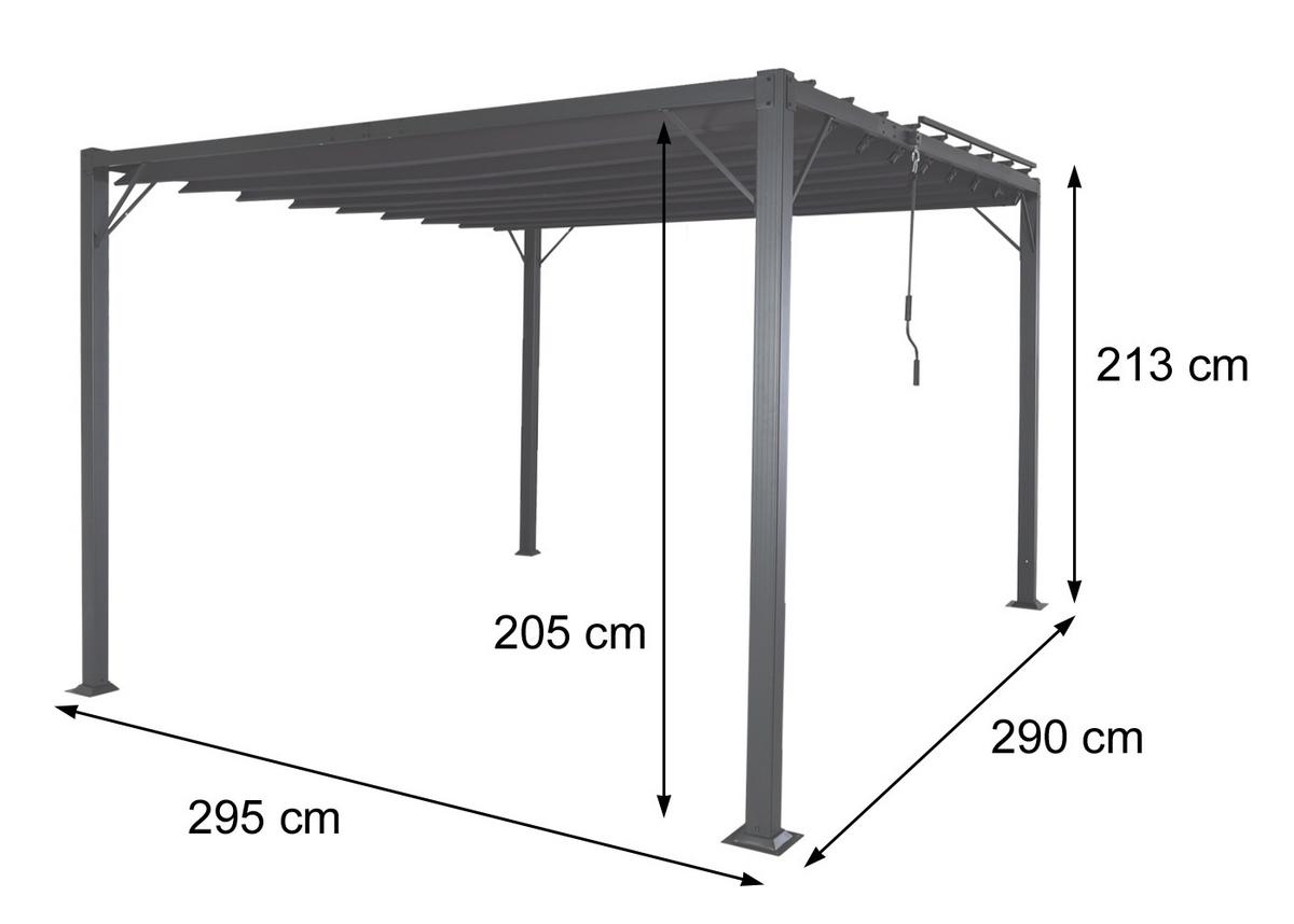 PERGOLA Anthrazit - Anthrazit, Metall (290/213/295cm) - MCW