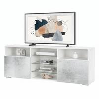 LOWBOARD Granada Front in Beton Oxid Optik - Hellgrau, Holzwerkstoff (146/54/35cm) - Vladon