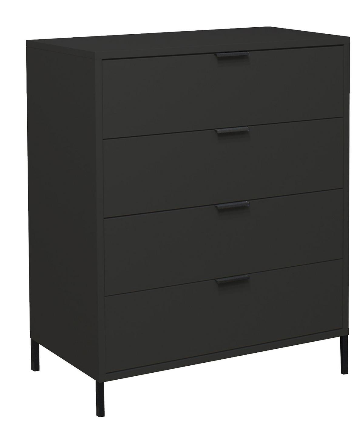 KOMMODE Erna 81x45x102 Anthrazit matt Lack - Anthrazit, Holzwerkstoff (81/102/45cm) - 58aufmkessel