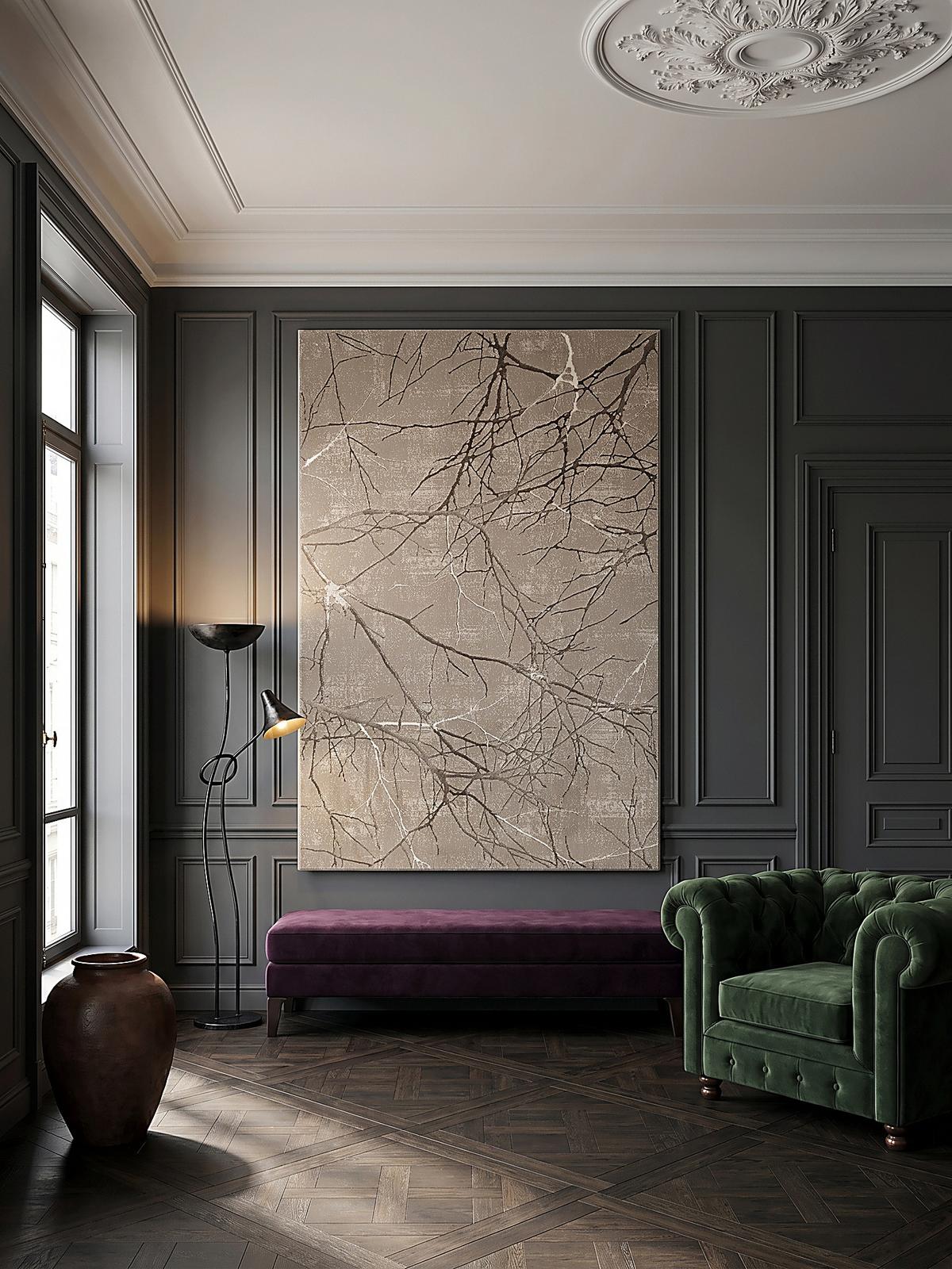 KURZFLORTEPPICH Abstrakt KAVALA Polyester Beige 200 x 290 cm - Beige, Textil (200/290cm) - KADIMA DESIGN