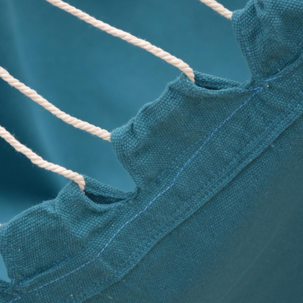 XL HÄNGESESSEL 155/125 cm Belastbar bis 100kg Petrol - Blau, Textil (125/140/155cm) - Amanka