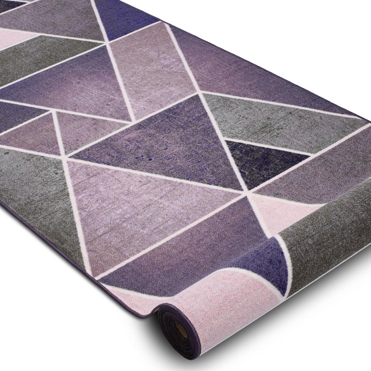 LÄUFER Antirutsch DREIECKE 57/100 cm - Lila, Textil (57/100cm) - rugsX