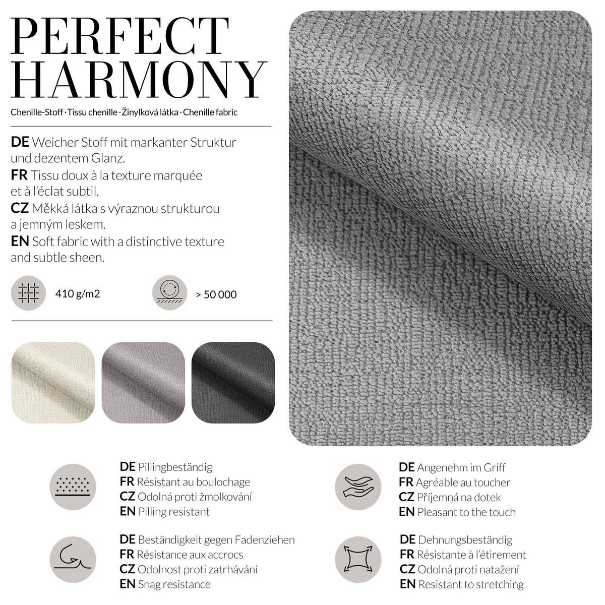 POLSTERBETT Aurea Doppelbett 160x200 cm mit Schublade, ohne Matratze, Chenille-Stoff, Grau - Schwarz/Grau, Textil (160/200cm) - Beautysofa