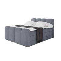 BOXBETT mit Matratze H3|H4 und Lattenrost - NINA-Z KING - 200x200 cm Casablanca - Grau - Anthrazit, Holzwerkstoff (200/200cm) - ALTDECOR