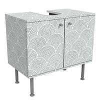WASCHBECKENUNTERSCHRANK Boho Bogen Muster Eucalyptus 60/55/35 cm - Türkis, Holzwerkstoff (60/55/35cm) - Bilderwelten