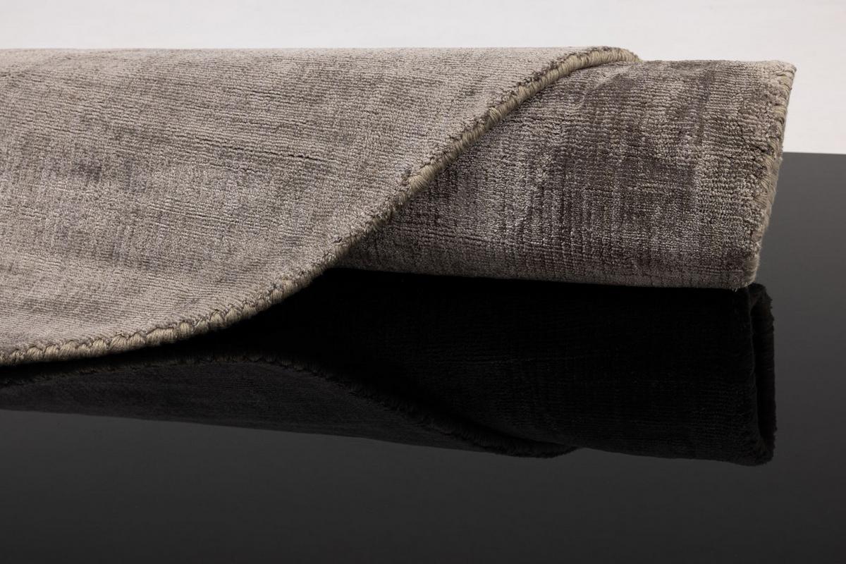 VISKOSETEPPICH Star 150x150 cm - Grau, Textil (150/150cm) - THEKO