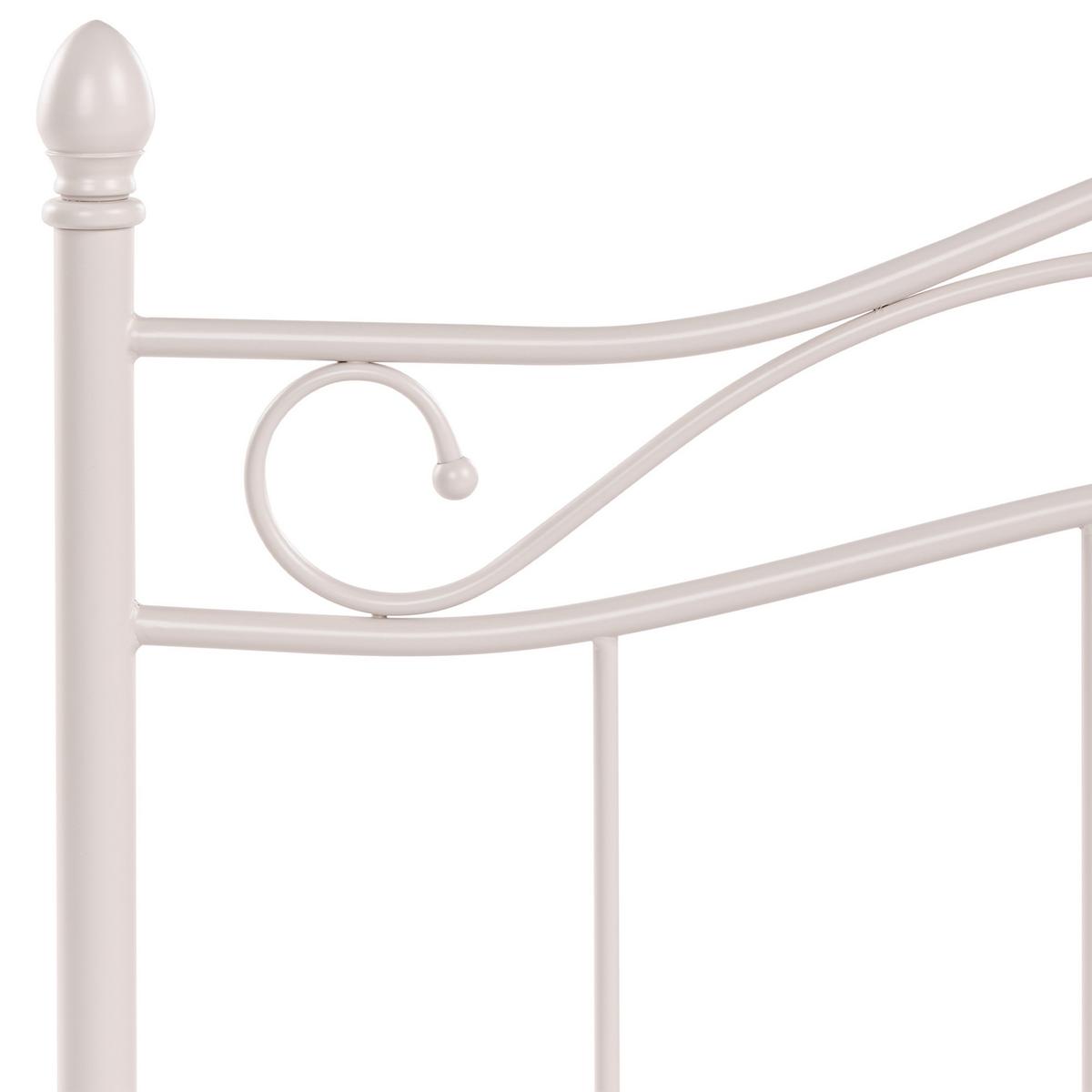 BETT mit Lattenrost 140/200 Stahl Hellbeige Antlia - Beige, Metall (140/200cm) - Beliani
