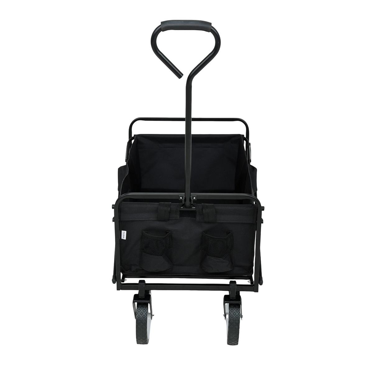 BOLLERWAGEN Faltbar, Strandwagen mit 110 kg Tragkraft - Schwarz, Textil (50/59/50cm) - RAUMHIRSCH FURNITURE