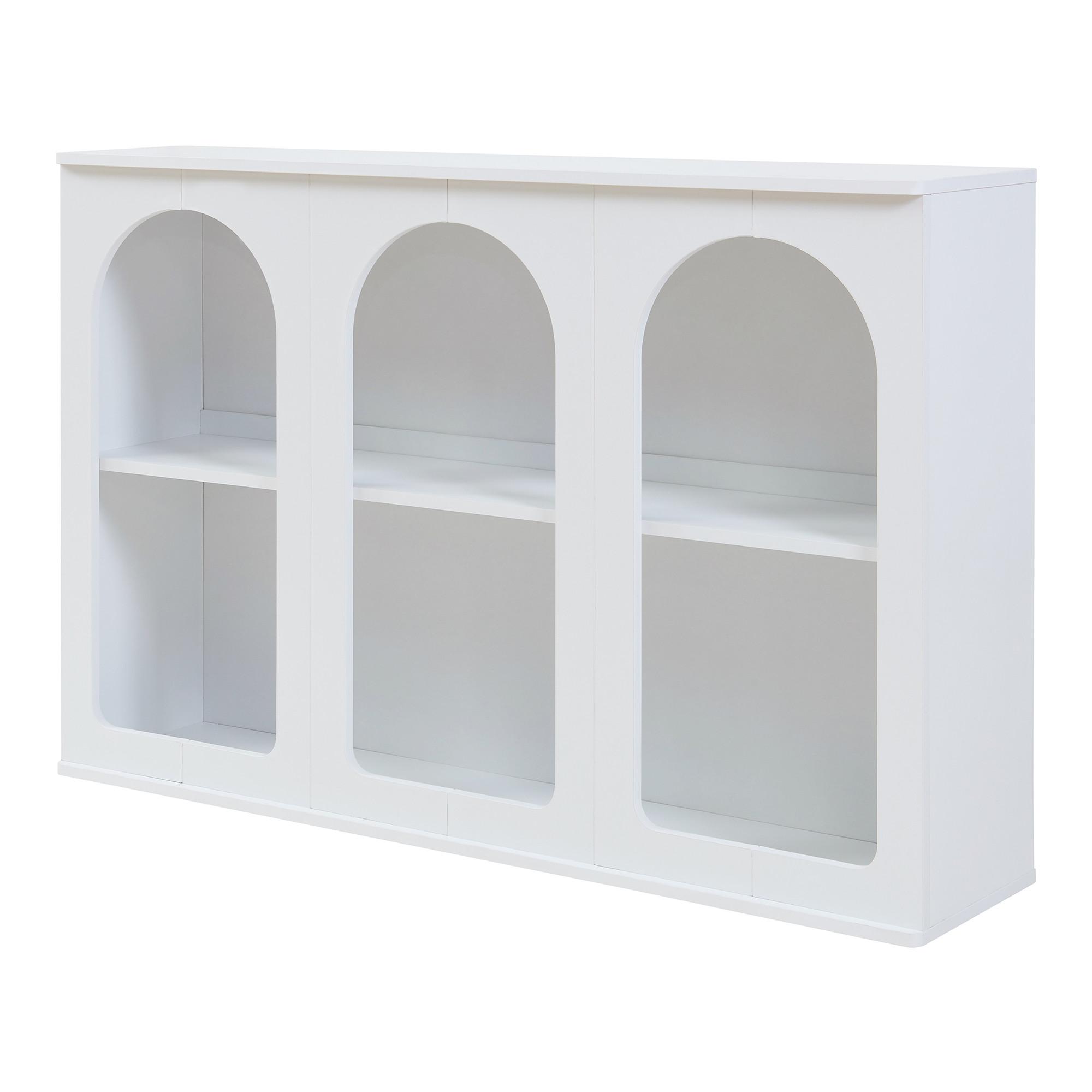 SIDEBOARD Trorhun - Weiß, Holzwerkstoff (30/80/120cm) - [en.casa]