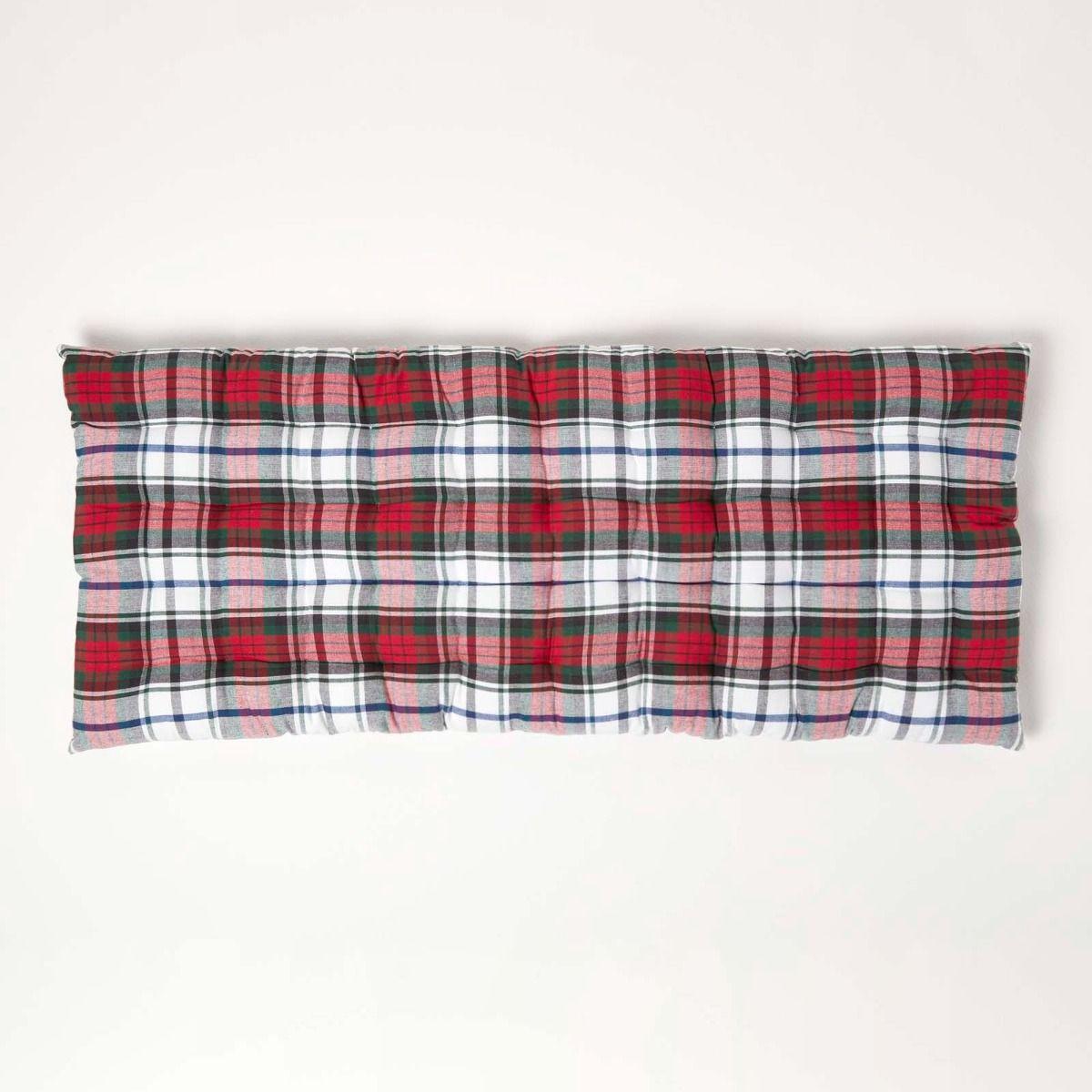 BANKAUFLAGE Macduff Schottenkaro 2-Sitzer - Rot, Textil (108/42/5cm) - Homescapes