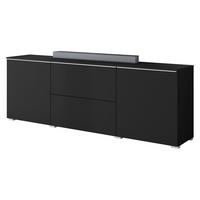 TV-LOWBOARD Vera 180 mit weißer LED Beleuchtung - Silberfarben/Graphitfarben, Holzwerkstoff/Kunststoff (180/62/35cm) - MIRJAN24