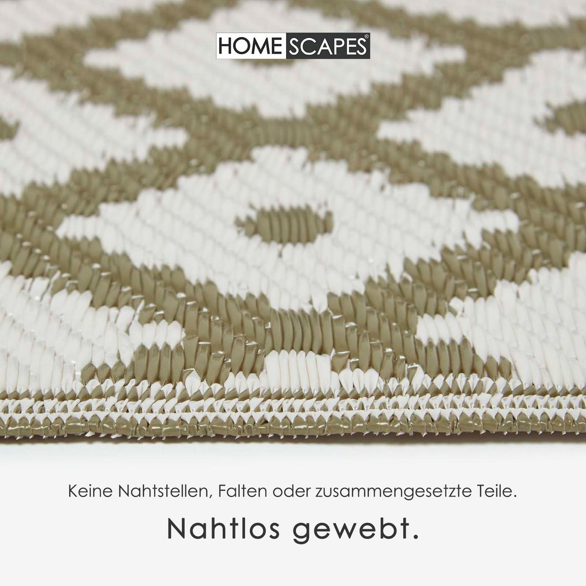 OUTDOORTEPPICH May, geometrisch gemustert 180/270 cm - Olivgrün, Kunststoff (180/270cm) - Homescapes