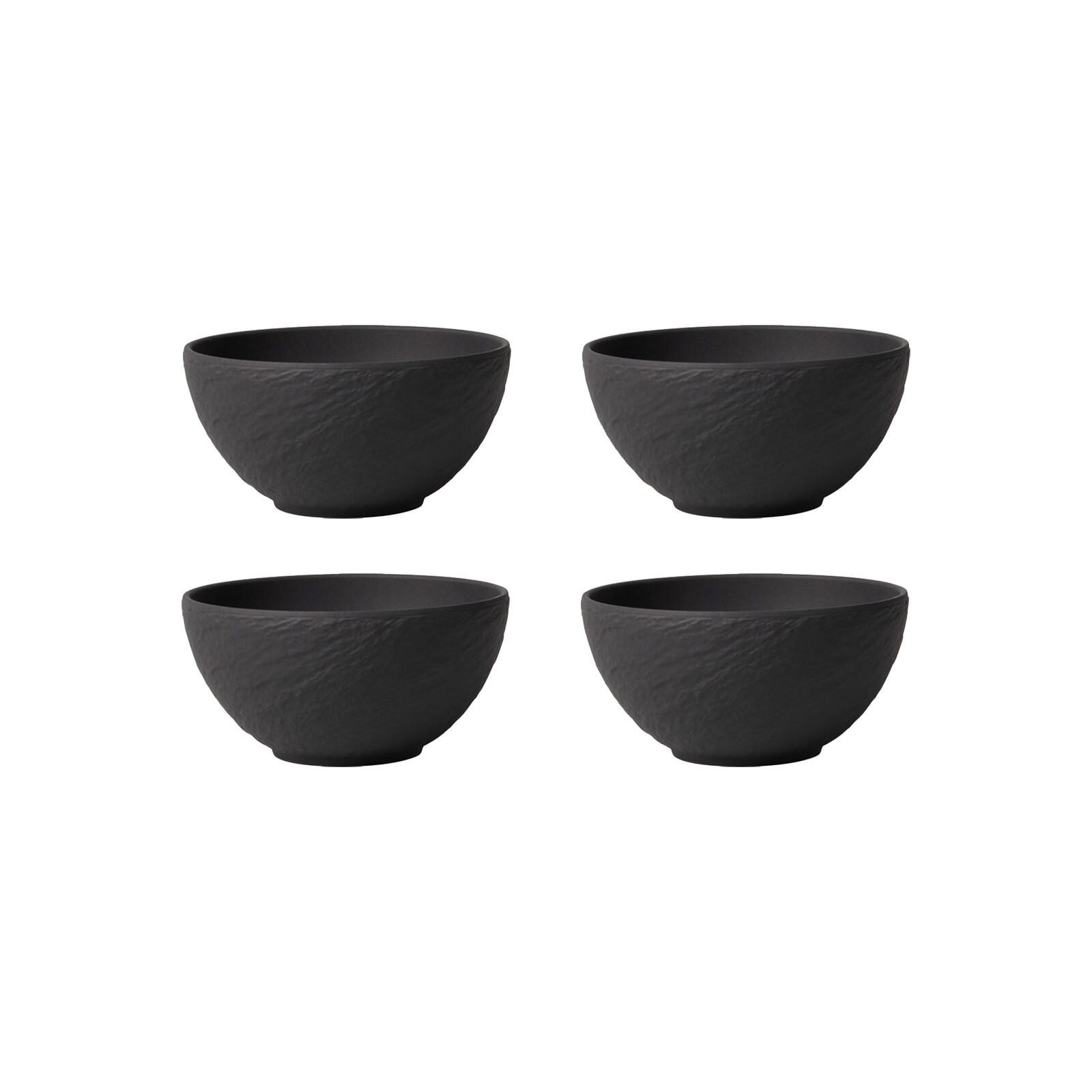BOL Manufacture Rock schwarz Ø 14,0 cm 4er Set - Schwarz, Keramik (14cm) - Villeroy & Boch