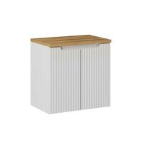 WASCHTISCHUNTERSCHRANK 60cm Riva Weiß und Holz - Weiß, Holzwerkstoff (60/57/40cm) - Petits-meubles