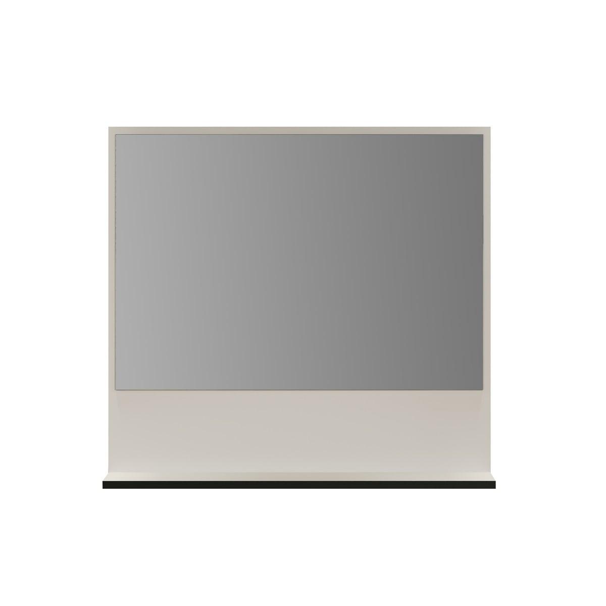 WANDSPIEGEL PureBliss Hellgrau - Hellgrau, Holzwerkstoff (80/74/14cm) - Trendteam