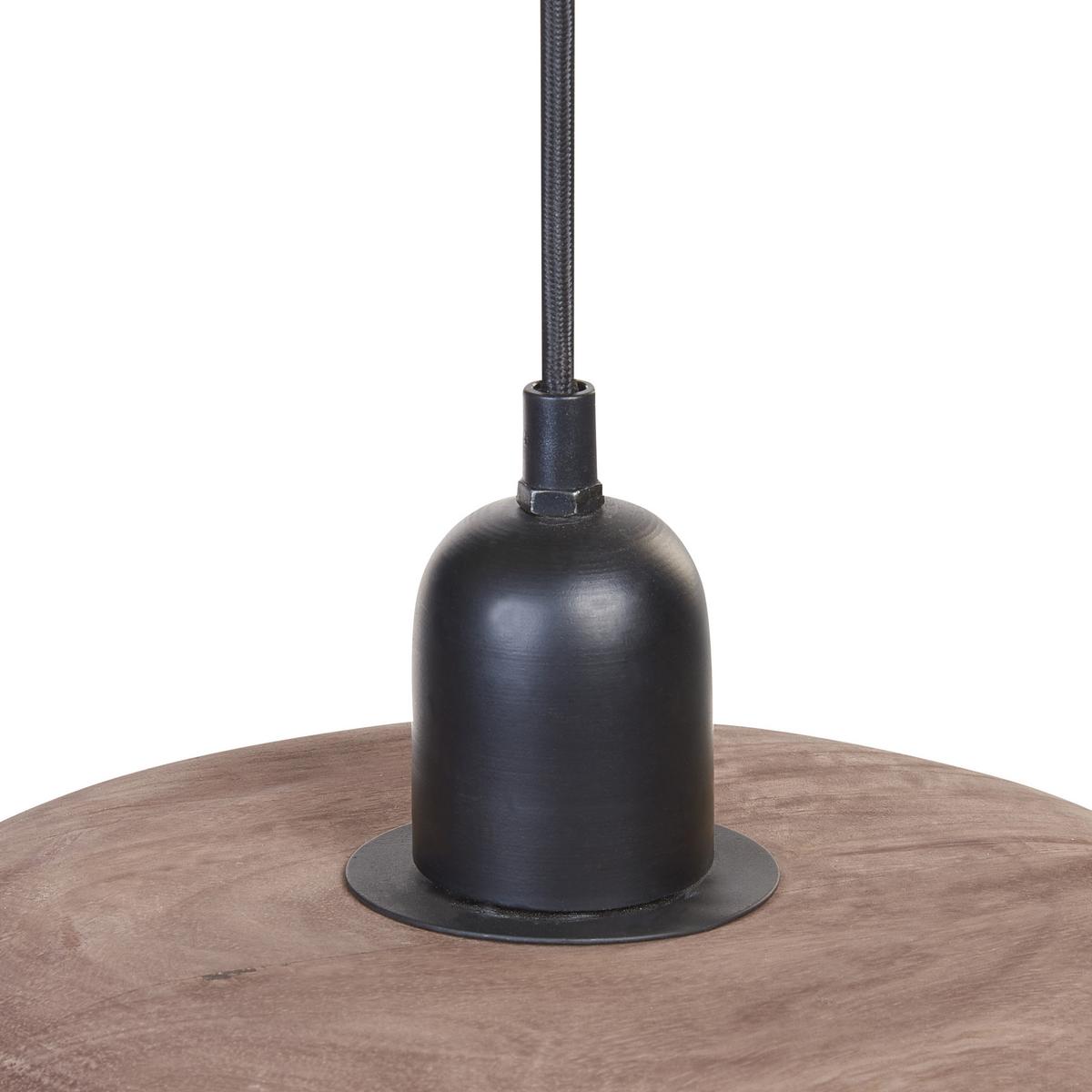 HÄNGELEUCHTE Manjeera 17/92/107 cm - Dunkelbraun, Holz (17/92/107cm) - Beliani