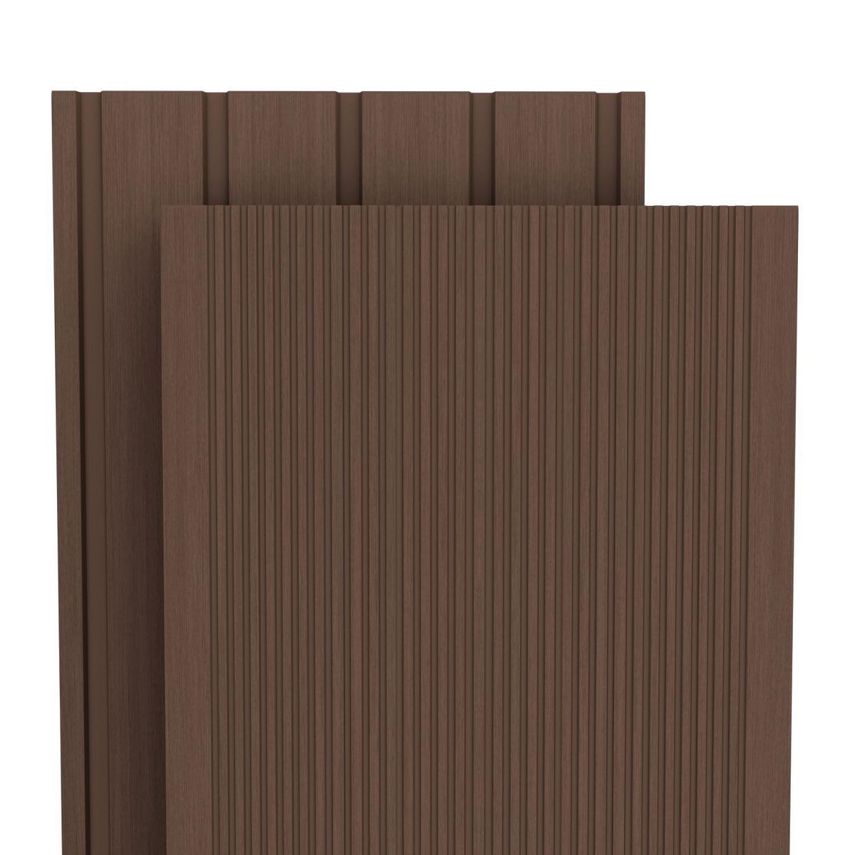 TERRASSENDIELEN WPC Braun 6 m² - Braun, Kunststoff (220/14.6/2.5cm) - Juskys