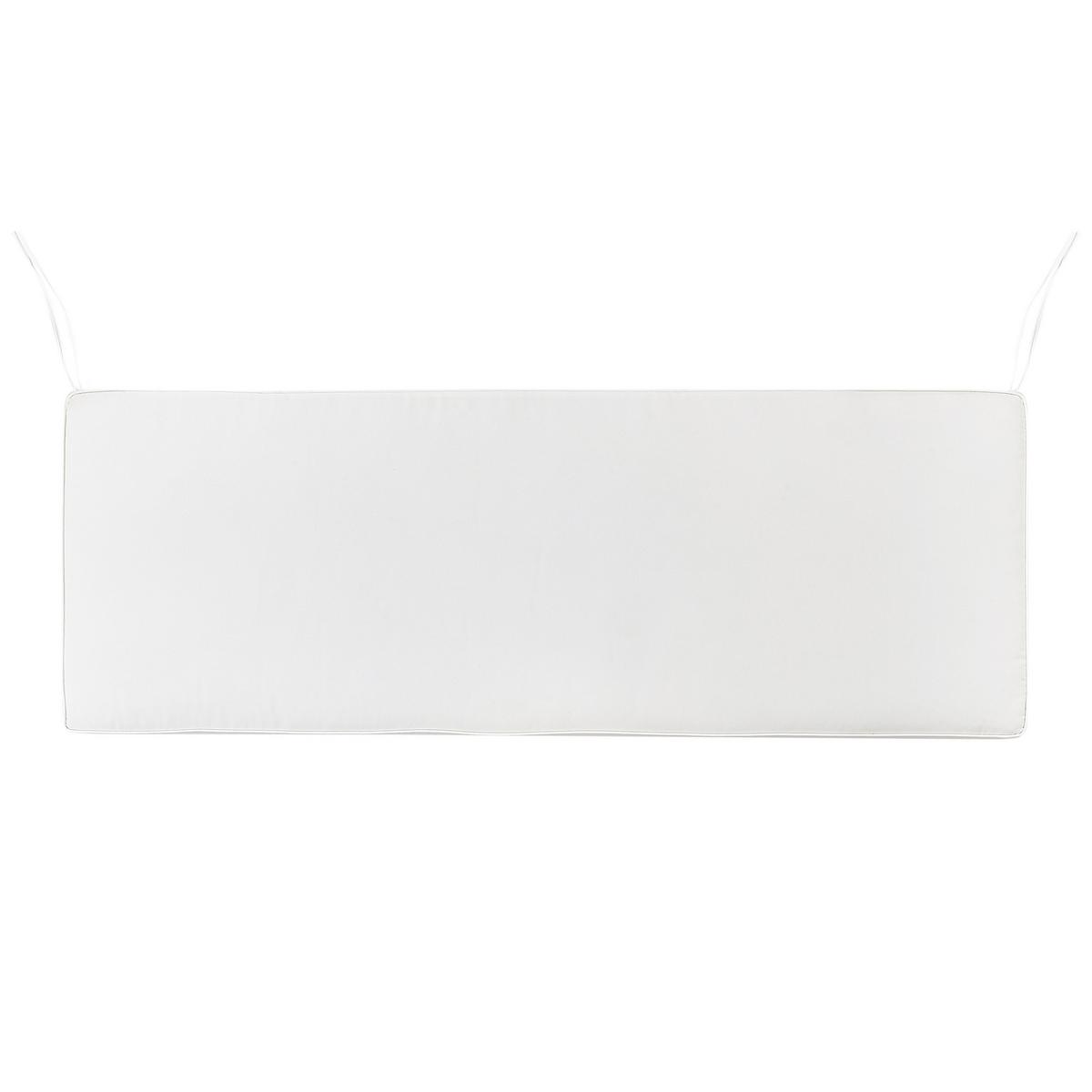SITZBANKPOLSTER KISSEN Weiß Vivara - Weiß, Textil (152/5/54cm) - Beliani