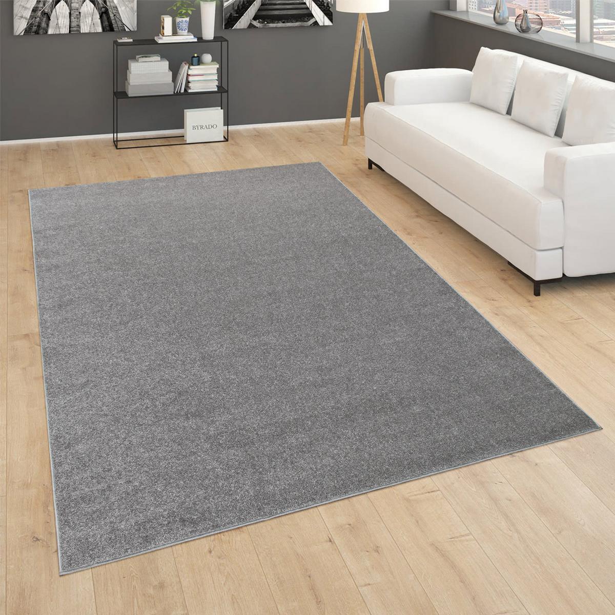 KURZFLORTEPPICH Waschbar, einfarbig, Anthrazit, 200 x 280 cm - Anthrazit, Textil (280/200cm) - KADIMA DESIGN