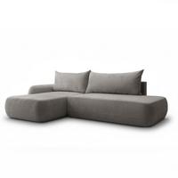ECKSOFA GOYA mit Schlaffunktion und Bettkasten, Linke, Perfect Harmony 85 - Hellgrau, Textil (184/302cm) - Lookway