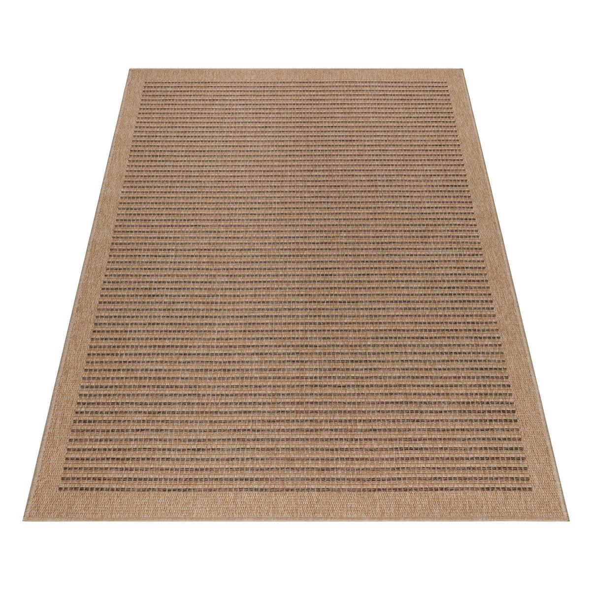 OUTDOORTEPPICH KASBERG, im Vintage-Stil, aus Polypropylen, Schwarz, 80 x 150 cm - Beige, Textil (150/80cm) - KADIMA DESIGN