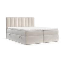 BOXBETT Bari 140/200 cm Creme im Paros Stoff - Creme, Holz/Holzwerkstoff (140/200cm) - AltaBeds