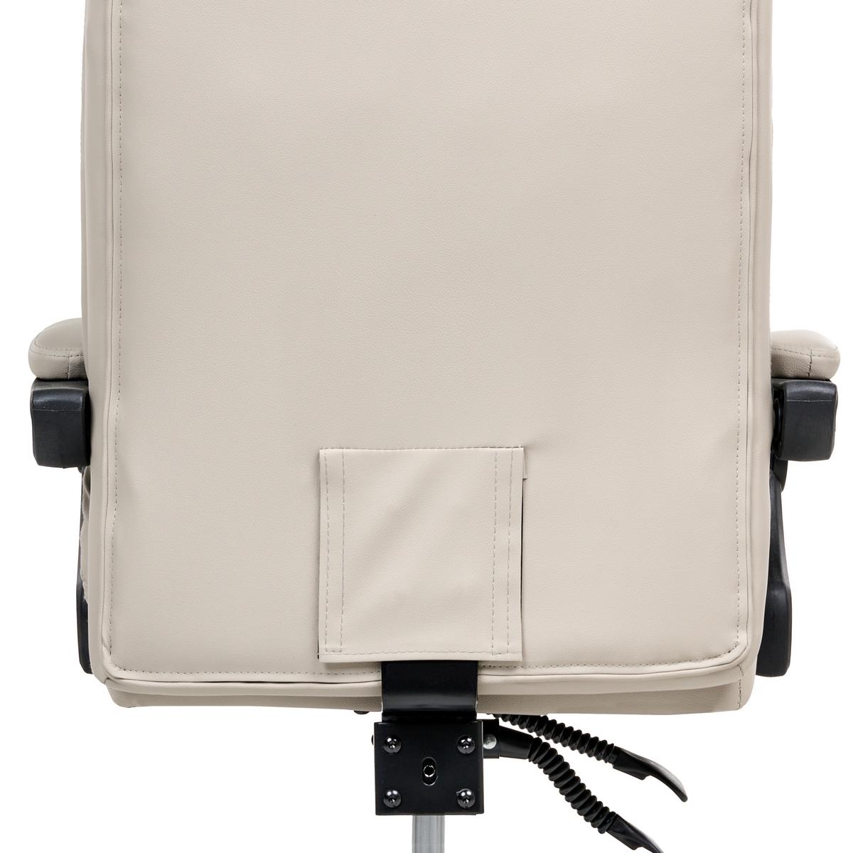 CHEFSESSEL Kunstleder Hellbeige Serene - Beige, Kunststoff (70/105/70cm) - Beliani