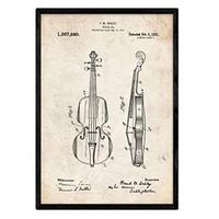 POSTER Geige Patent A3 Rahmenlos - Klar, Papier (29.7/5/42cm) - Nacnic