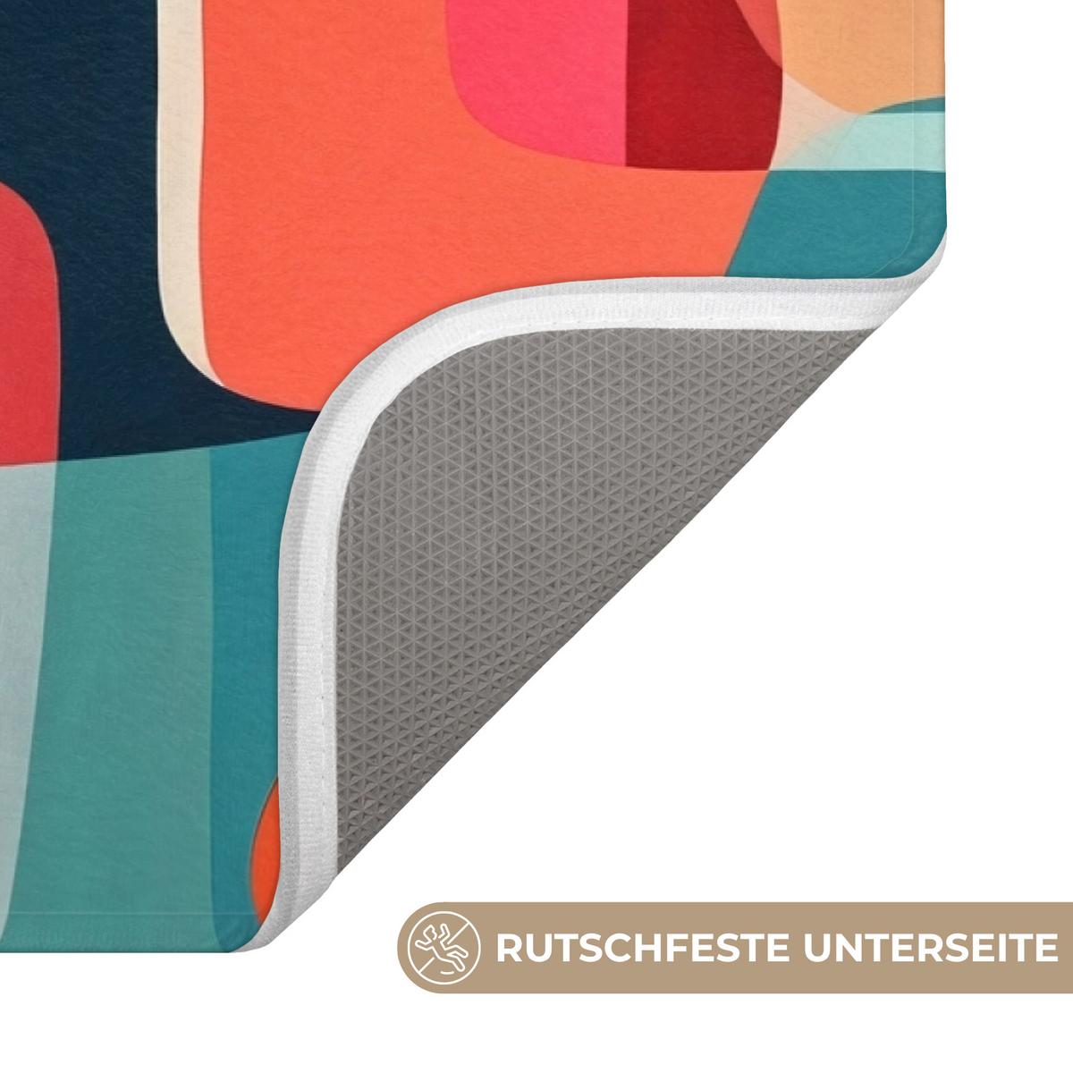 BADEMATTE Formen - Bunt - Abstrakt - Flugzeuge 60x40 cm - Multicolor, Textil (60/40cm) - OnlyWow