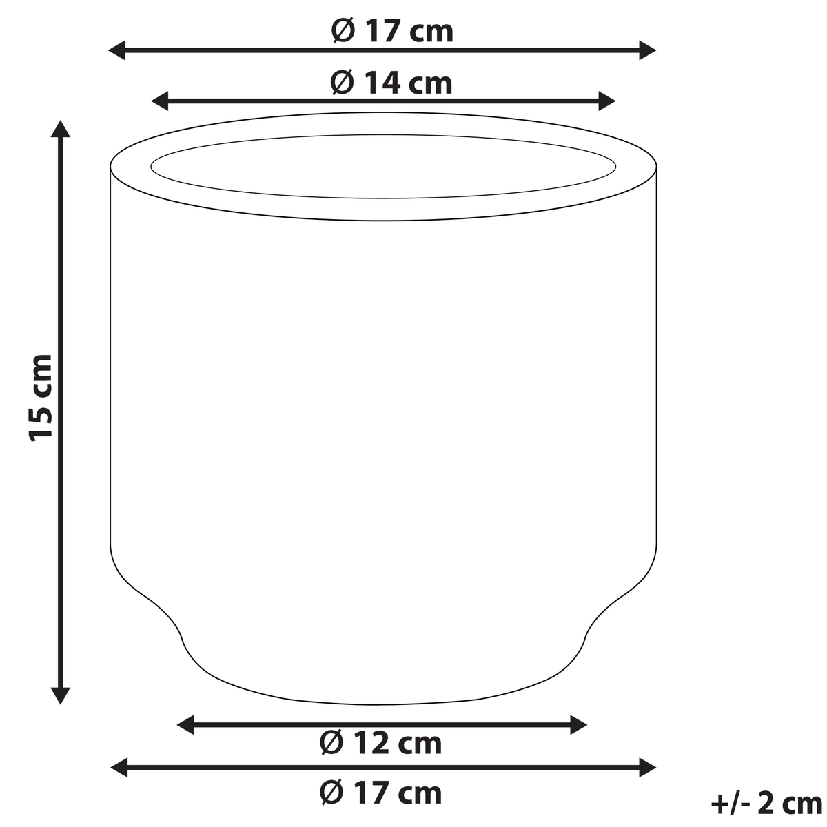 BLUMENVASE Steinzeug weiß Myos - Weiß, Keramik (15cm) - Beliani