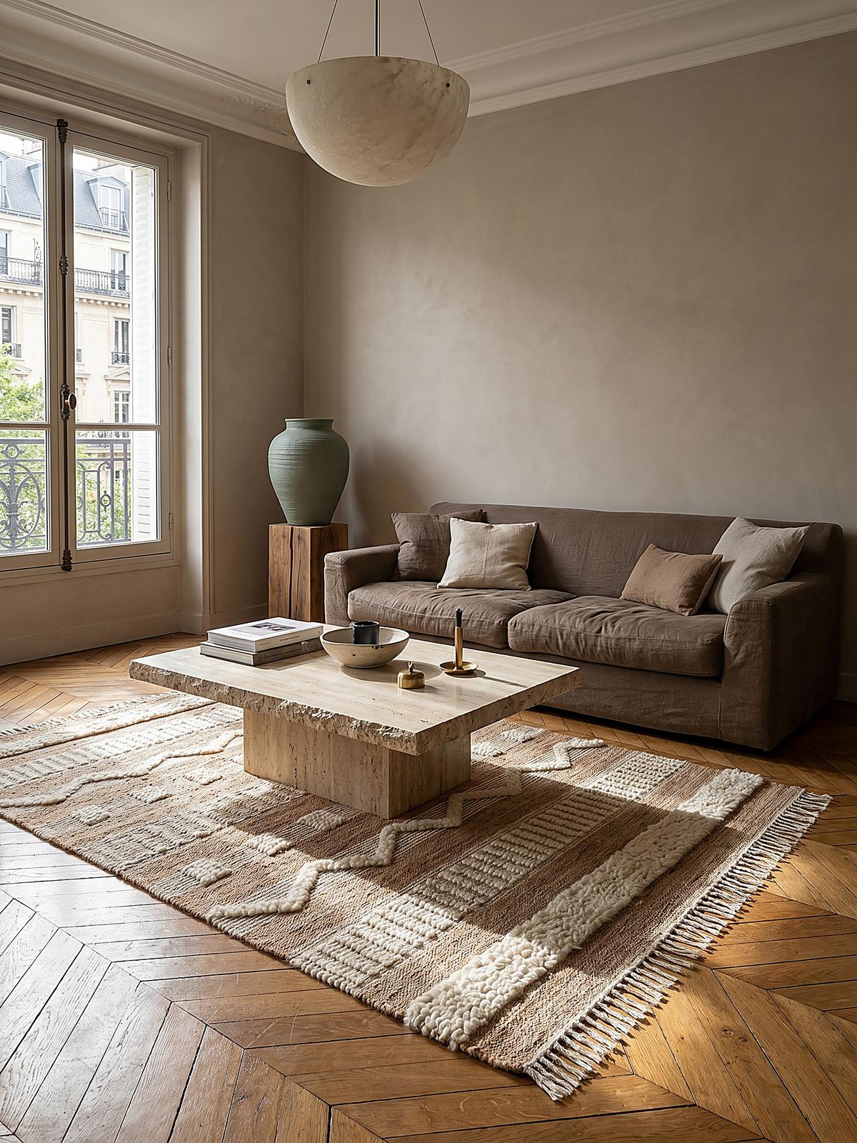 TEPPICH aus Jute handgewebt WHARFE in Braun-Beige, geometrisch, 160 x 230 cm - Braun, Textil (230/160cm) - KADIMA DESIGN