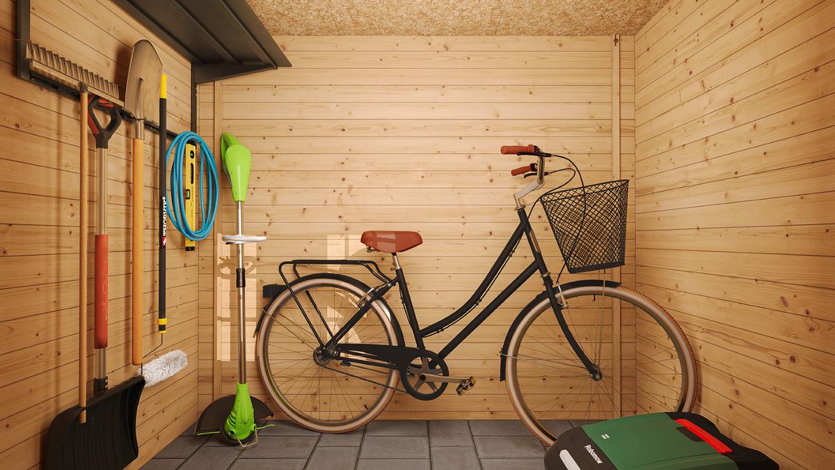 HOLZ-GARTENHAUS - B239xL142xH200 cm/ 2,63 m2 - M310C - Beige, Holz (239/200/142cm) - Timbela