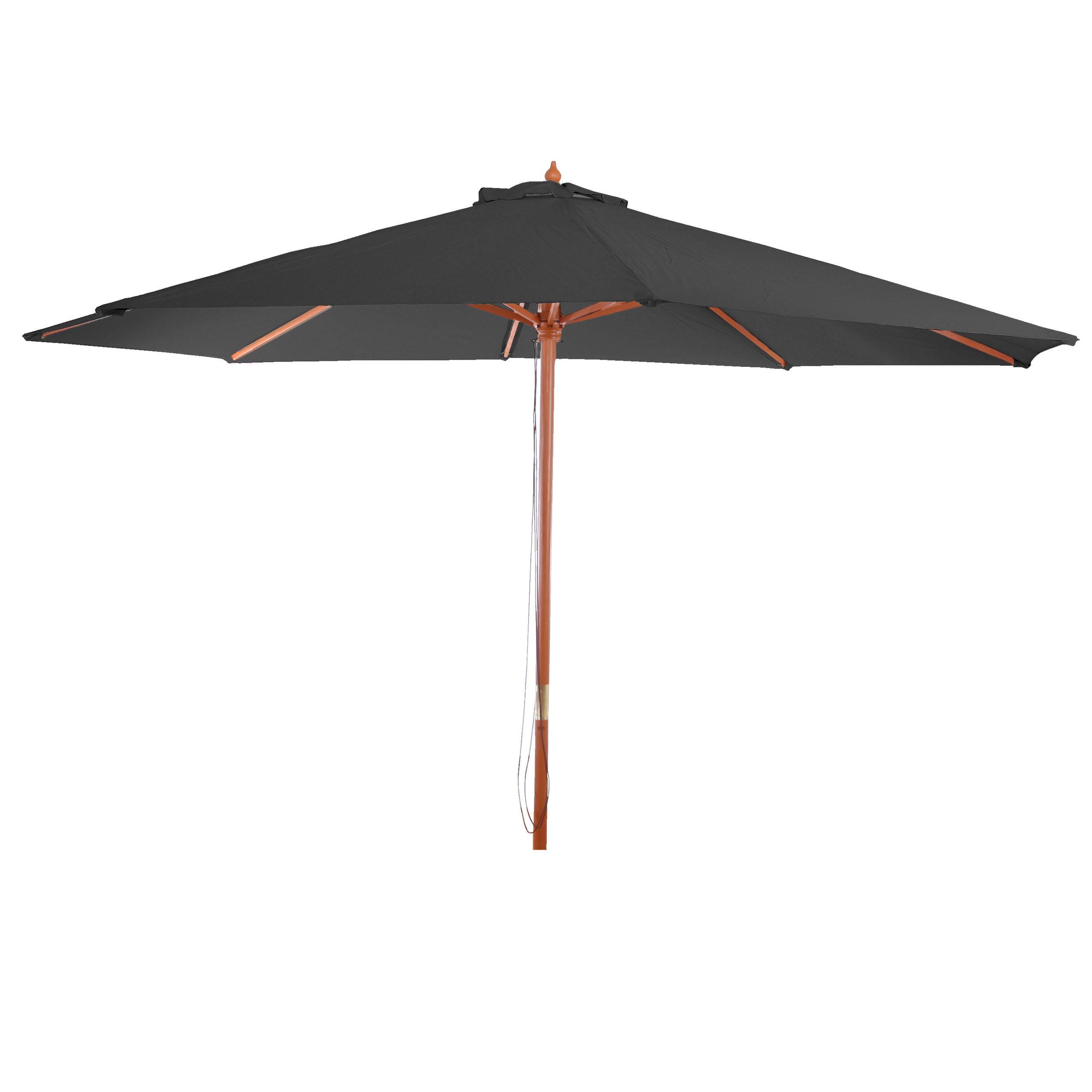 SONNENSCHIRM Anthrazit - Anthrazit, Holz (350/350cm) - MCW