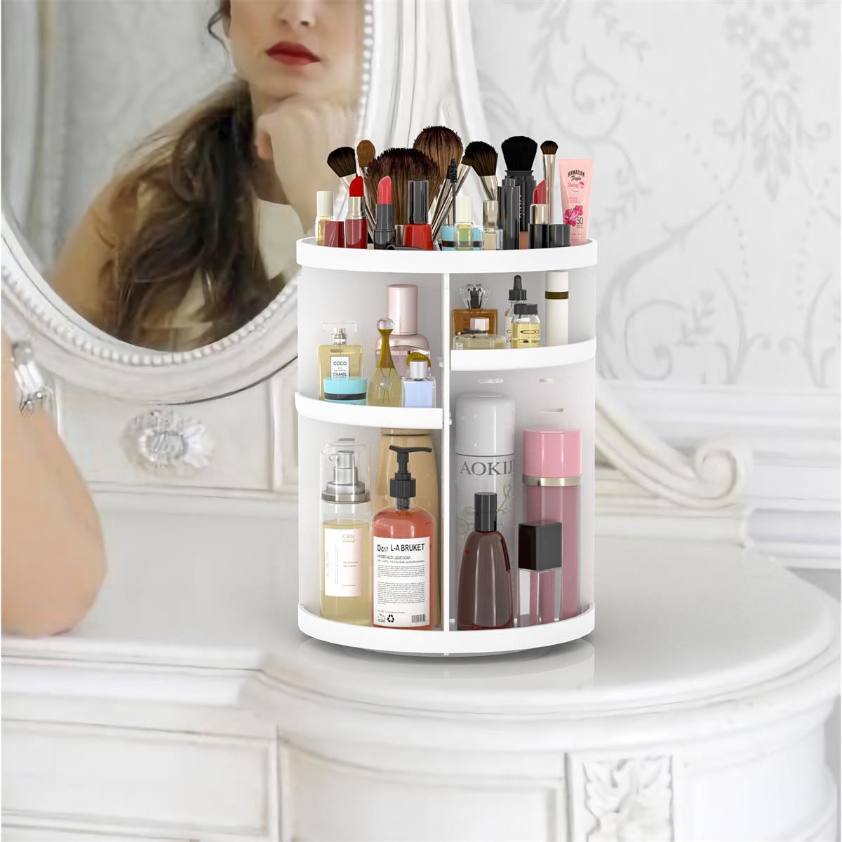 MAKE UP ORGANIZER 30/23 cm (Weiß) - Weiß, Kunststoff (23/30/23cm) - Intirilife
