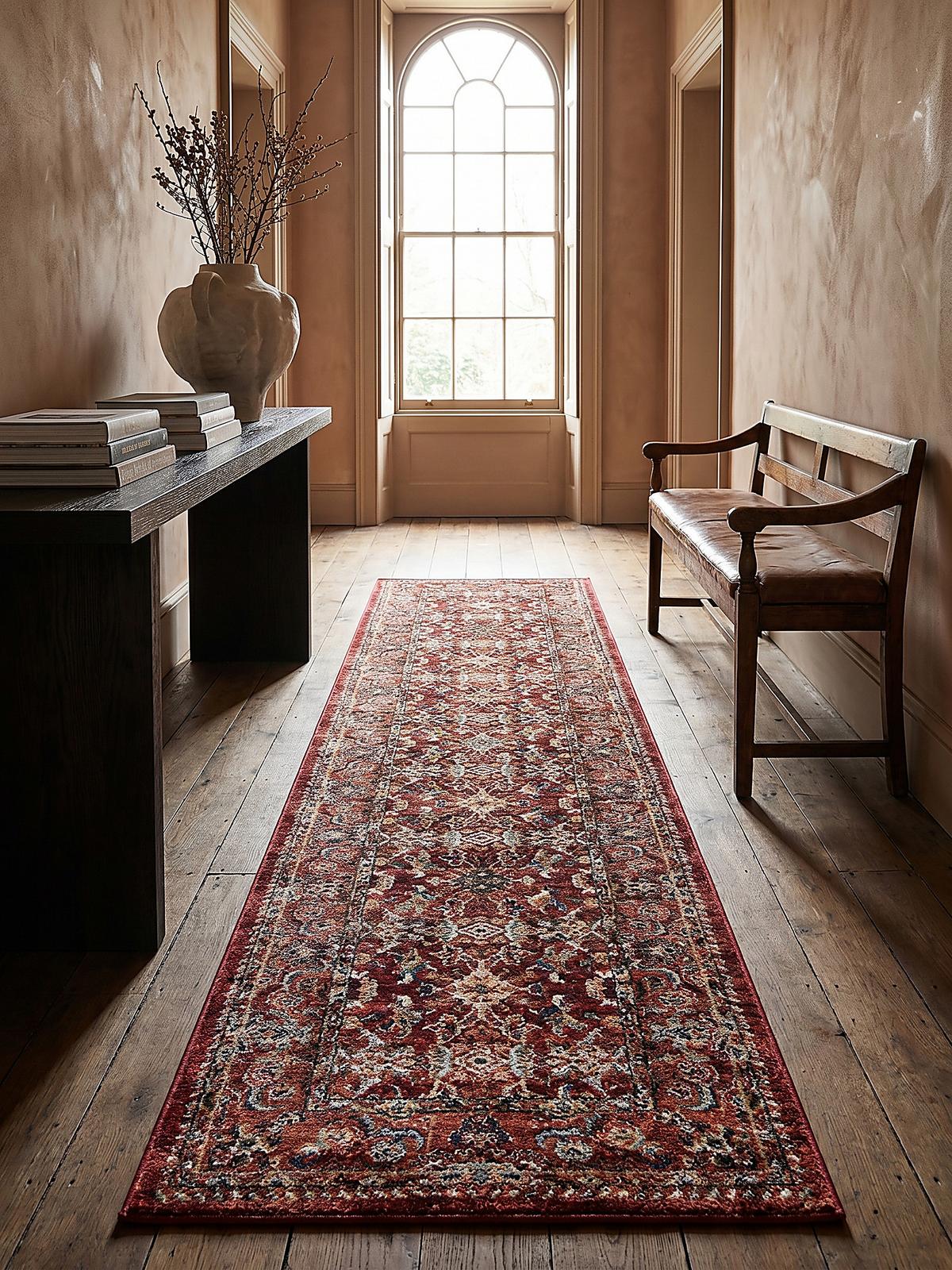 KURZFLORTEPPICH GLAZERT, orientalisch, Rot, 60 x 230 cm - Rot, Textil (230/60cm) - KADIMA DESIGN