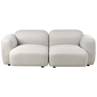 3-SITZER-SOFA Stoff Hellbeige Afoss - Beige, Textil (195/71/94cm) - Beliani