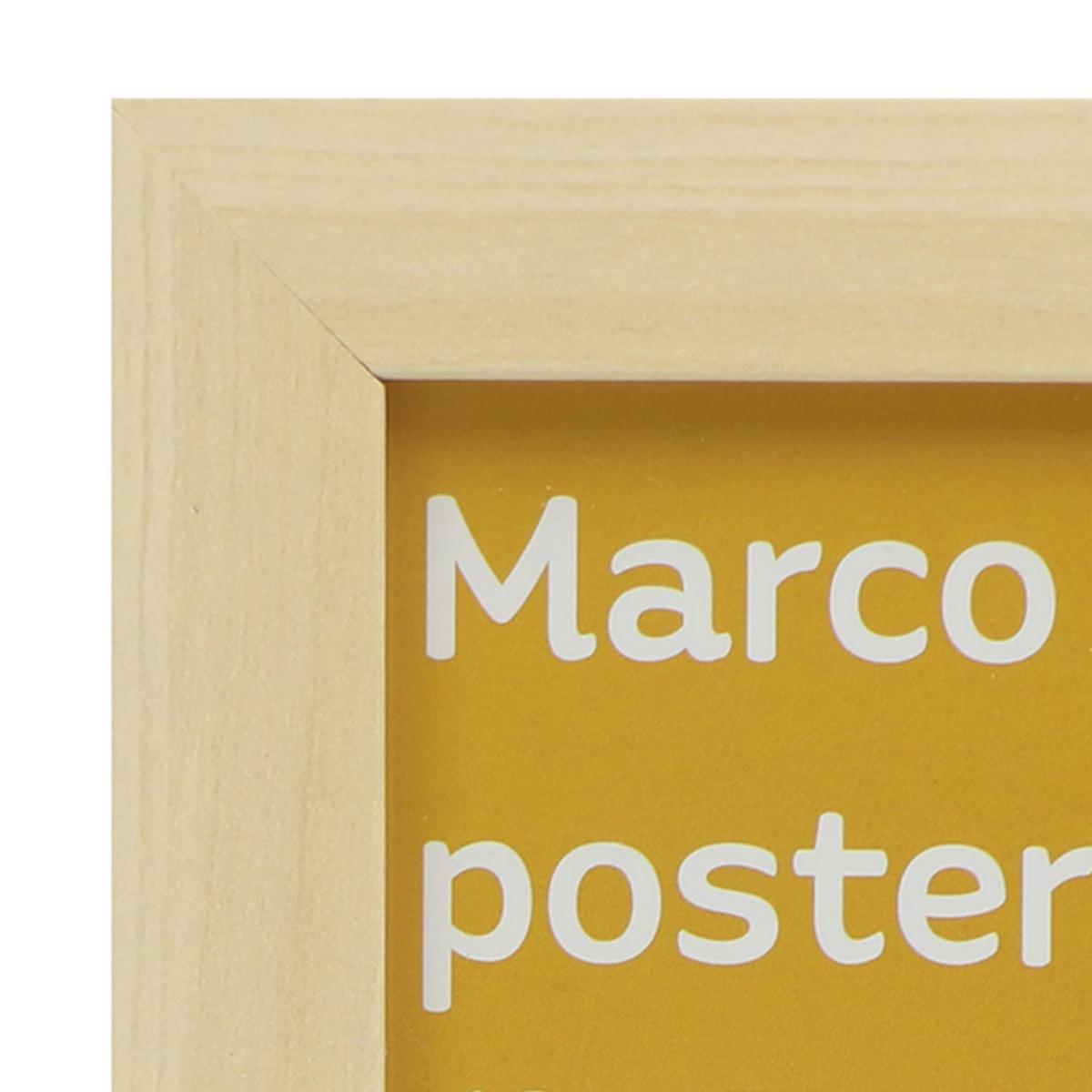RAHMEN aus MDF und Acrylglas Schutz und Aussteller für Fotografien, Bilder, Poster, Gemälde, Dekoration für Haus Farbe Hellholz A4 - Beige, Holz (21/3cm) - Nacnic