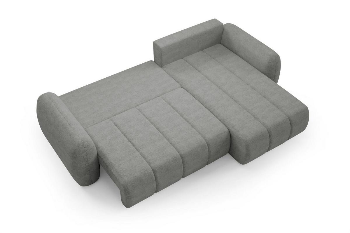 ECKSOFA Caria Mit Schlaffunktion - Grau, Holzwerkstoff/Textil (304/190cm) - Fun Möbel