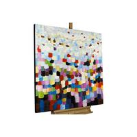 ÖLGEMÄLDE 80/80 cm - Blau/Gelb, Holz/Textil (80/80cm) - KUNSTLOFT