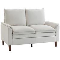 2-SITZER-SOFA Chenille Cremeweiß - Creme, Textil (84/95/146cm) - HOMCOM