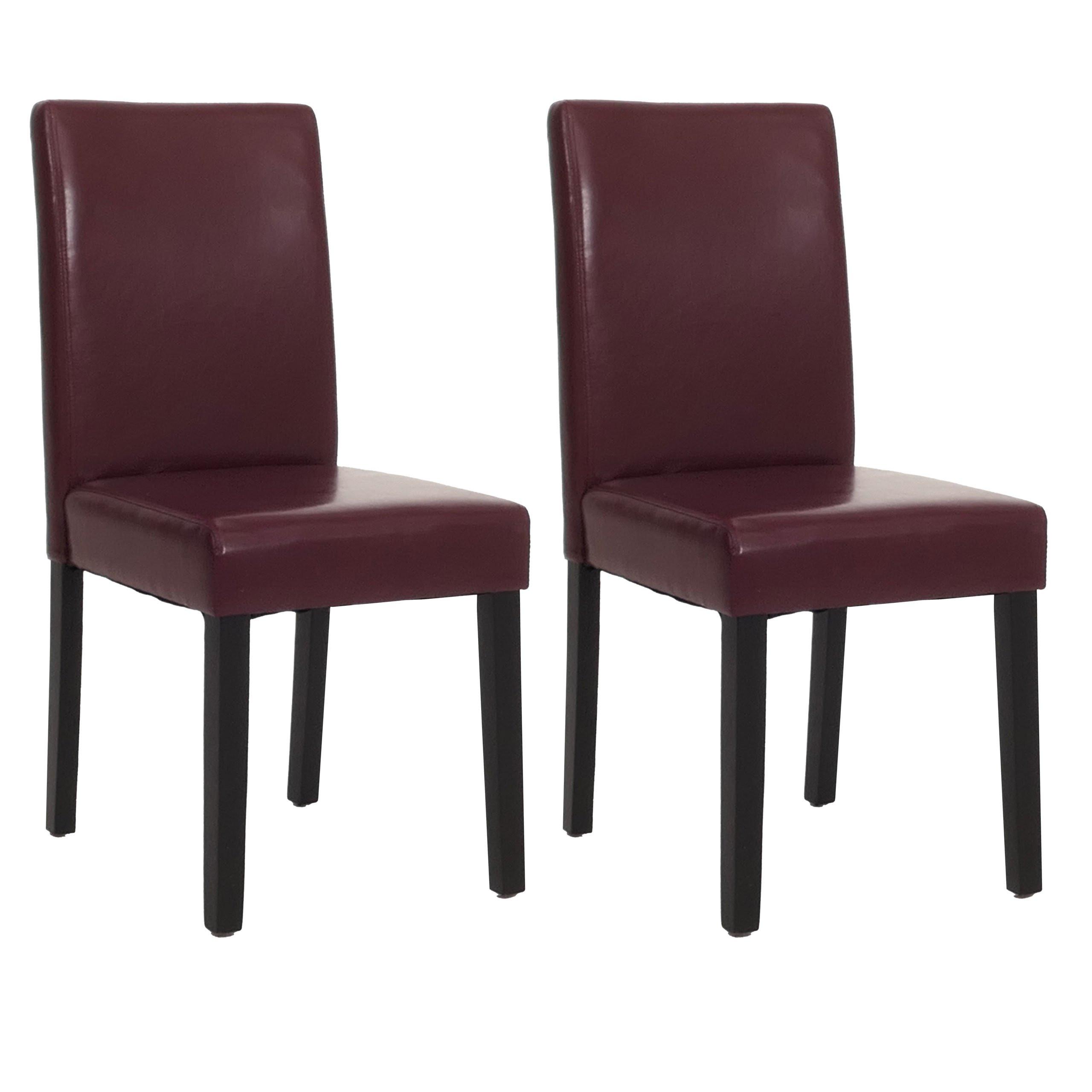 ESSZIMMERSTUHL Rot 2er-Set - Rot, Textil (43/90/56cm) - MCW