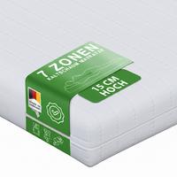 7-ZONEN KALTSCHAUMMATRATZE 100 x 190 - Weiß, Textil (100/190cm) - Schlaftroll