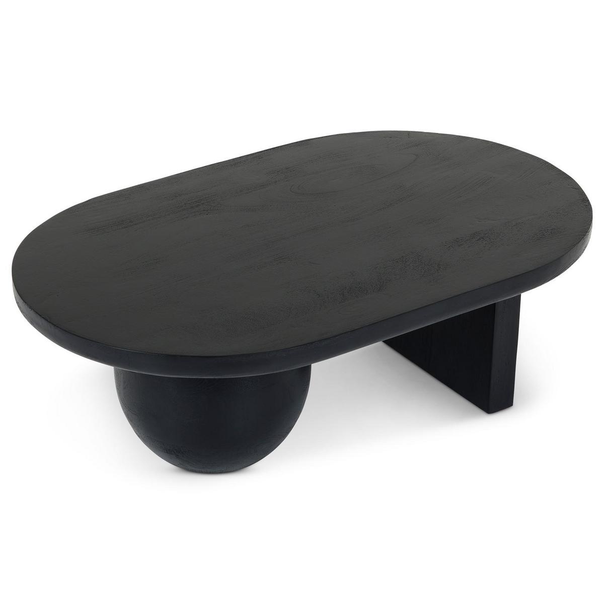 COUCHTISCH PERLA schwarz - Schwarz, Holz (70/110/37cm) - IDIMEX